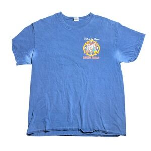 New Orleans Fire Dept Rescue Squad Graphic T Shirt Mens Large Blue Cotton